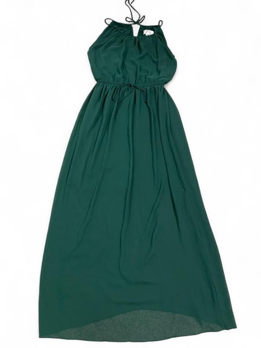 Sweet Storm Deep Green Halter Maxi Dress